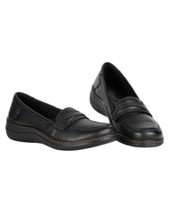 Zapato Mujer Confort Piso Negro Piel Flexi 02503921