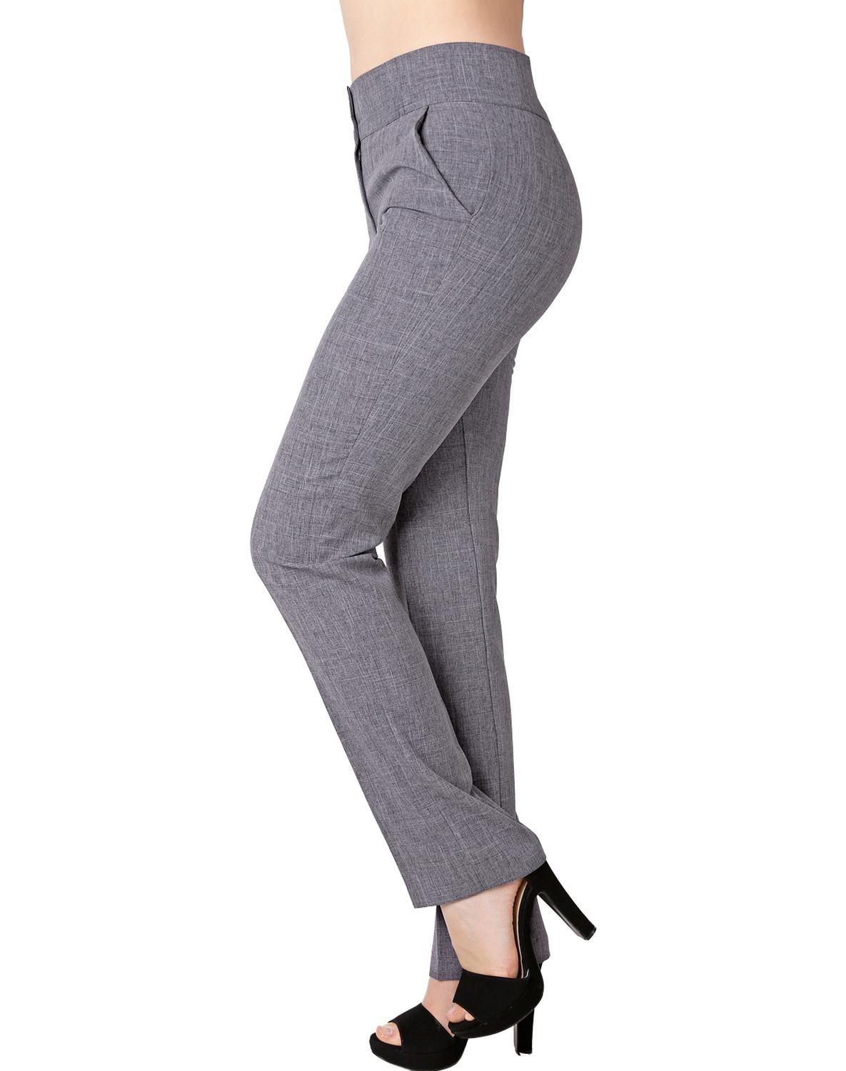 Pantalon Recto Pantalon Mujer Gris Pantalón Recto Dama Freedom