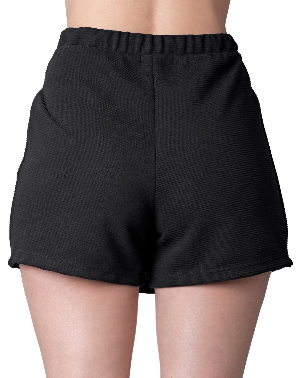 Outfit Short Licra Negro Para Mujer Falda-Short Mujer Negro