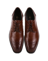 Zapato Hombre Oxford Vestir Café Piel Stampa 14104206