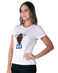 Playera Mujer Moda Camiseta Blanco Stfashion 69705023