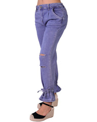 Jeans Mujer Moda Recto Azul American Fly 51405421