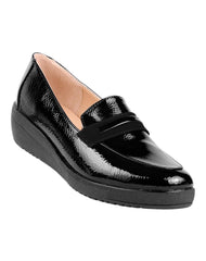 Zapato Mujer Mocasin Casual Cuña Negro Stfashion 20204201