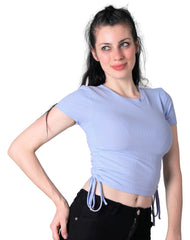 Playera Moda Camiseta Mujer Azul Stfashion 61904231