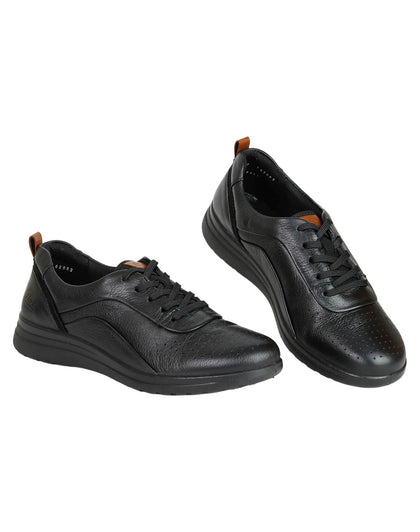 Zapato Mujer Oxford Casual Piso Negro Piel Flexi 02503120