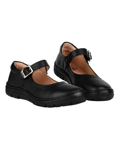 Zapato Niña Escolar Negro Piel Dogi 04504104