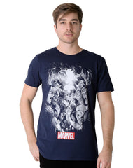 Playera Hombre Moda Camiseta Azul Marvel 56505016