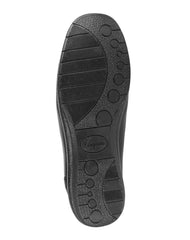 Zapato Mujer Confort Piso Negro Piel Calzado Amparo 05304001
