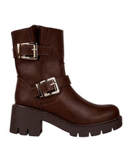 Botin Mujer Casual Tacon Café Stfashion 14404101