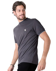 Playera Hombre Basico Camiseta Gris Stfashion 61705012