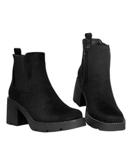 Botin Mujer Casual Tacon Negro Via Urbana 06804128