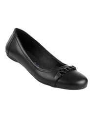 Flat Mujer Piso Negro Piel Flexi 02504176