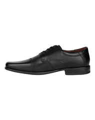 Zapato Hombre Oxford Vestir Tacón Negro Piel Flexi 02504113