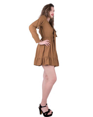 Vestido Mujer Casual Café Stfashion 60405020