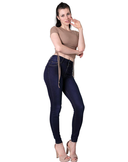 Jeans Basico Skinny Mujer Azul Stfashion 63104210