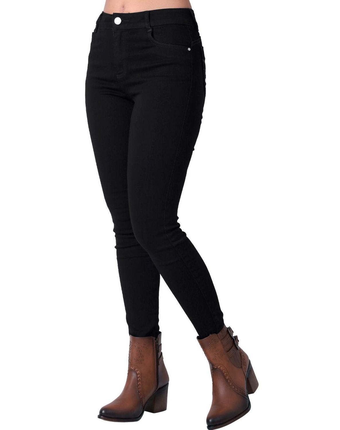 Botines Negros Valeria Serie Jeans Mujer Basico Skinny Negro