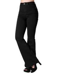 Jeans Mujer Moda Acampanado Negro Oggi 59104608