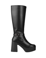 Bota Mujer Casual Tacon Negro Stfashion 18204100