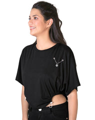 Playera Mujer Moda Camiseta Negro Stfashion 71604252