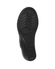 Sandalia Mujer Casual Cuña Negro Piel Flexi 02504207