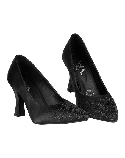 Zapatilla Mujer Tacón Negro Trendy Shoes 24504103
