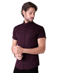 Camisa Hombre Casual Slim Vino Stfashion 50505032