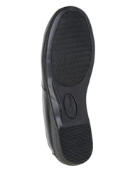 Zapato Mujer Confort Cuña Negro Piel Ivana 04102500