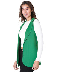 Chaleco Mujer Casual Verde Stfashion 79304636