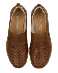 Zapato Mujer Mocasin Casual Piso Café Piel Flexi 02503829