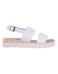 Sandalia Mujer Casual Cuña Blanco Stfashion 08004204