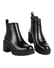 Botin Mujer Casual Tacon Negro Capa De Ozono 06004224