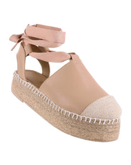 Sandalia Mujer Casual Plataforma Beige Stfashion 08004205