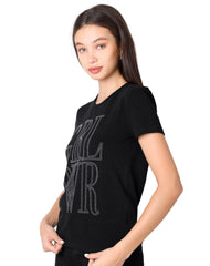 Playera Mujer Moda Camiseta Negro Stfashion 68705009