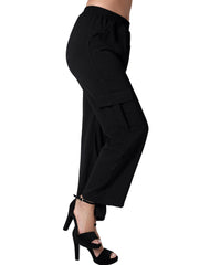 Pantalón Mujer Moda Cargo Negro Stfashion 52404633