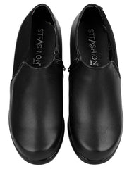 Zapato Mujer Confort Cuña Negro Stfashion 16803713