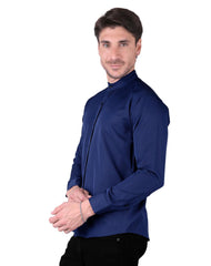 Camisa Hombre Casual Slim Azul Stfashion 50505208