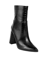 Botin Mujer Formal Tacon Negro Capa De Ozono 06004105