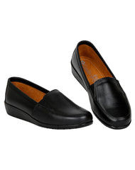 Zapato Mujer Confort Cuña Negro Piel Emilia 04102100