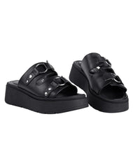 Sandalia Mujer Casual Plataforma Negro Maquech 12704201