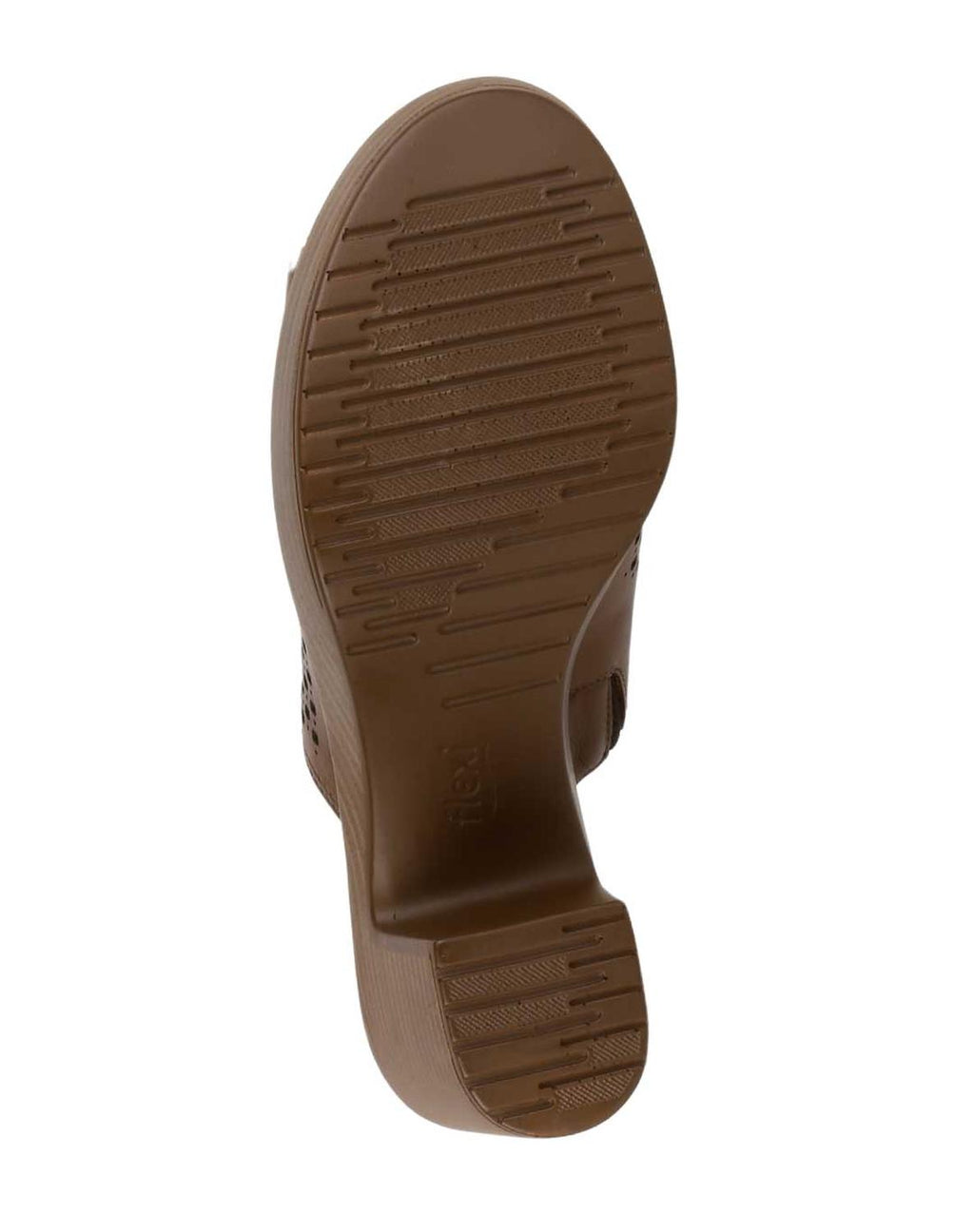 Sandalia Mujer Formal Tacon Café Piel Flexi 02504010