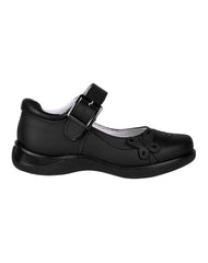 Zapato Niña Escolar Negro Piel Chicle Fresa 18804101