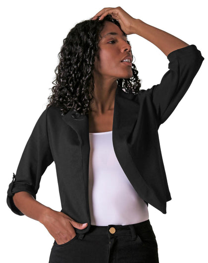Saco Formal Blazer Mujer Negro Stfashion 79304215