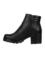 Botín Mujer Casual Tacón Negro Piel Stfashion 21004102