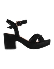 Sandalia Mujer Formal Tacon Negro Lady Paulina 02704203
