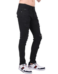 Jeans Hombre Moda Skinny Negro Hippie & Rock 71805213