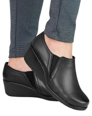 Zapato Mujer Confort Cuña Negro Vitalia 16803500