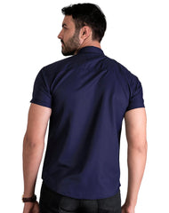 Camisa Hombre Casual Slim Azul Stfashion 50503804