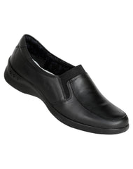 Zapato Mujer Confort Piso Negro Piel Flexi 02500512