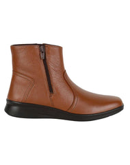 Botin Mujer Casual Piso Café Piel Flexi 02503911