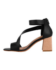 Sandalia Mujer Formal Tacon Negro Lady Paulina 02704205